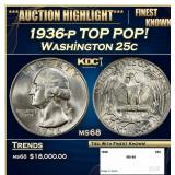 1936-p Washington Quarter TOP POP! 25c ms68 SEGS