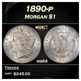1890-p Morgan Dollar $1 Grades ms64