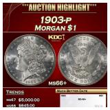 1903-p Morgan Dollar $1 ms66+ SEGS
