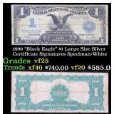 1899 $1 large size Silver Certificate "Black Eagle