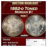 1882-o Morgan Dollar Toned $1 ms66+ SEGS