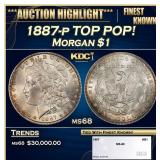 1887-p Morgan Dollar TOP POP! $1 ms68 SEGS