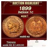 1899 Indian Cent . 1c ms66 rd SEGS