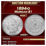 1894-o Morgan Dollar $1 ms62+ USCG