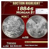 1884-s Morgan Dollar $1 au58 SEGS