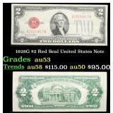 1928G $2 Red Seal United States Note Grades Select