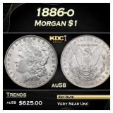 1886-o Morgan Dollar $1 Grades au58
