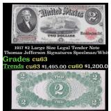 1917 $2 Large Size Legal Tender Note Thomas Jeffer