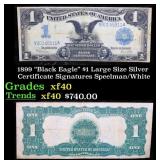 1899 $1 large size Silver Certificate "Black Eagle