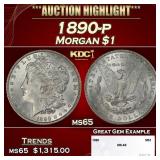 1890-p Morgan Dollar $1 ms65 SEGS