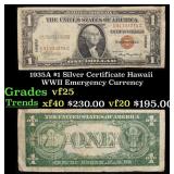 1935A $1 Silver Certificate Hawaii WWII Emergency