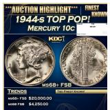 1944-s Mercury Dime TOP POP! 10c ms68+ FSB SEGS