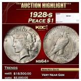 1928-s Peace Dollar $1 ms64+ SEGS