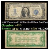 1934 $1 Blue Seal Silver Certificate "Funnyback" G