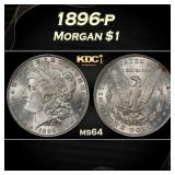 1896-p Morgan Dollar $1 Grades ms64