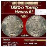 1880-o Morgan Dollar Toned $1 ms64+ SEGS