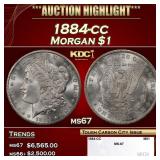1884-cc Morgan Dollar $1 ms67 SEGS