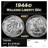 1944-d Walking Liberty Half Dollar 50c ms66+ SEGS