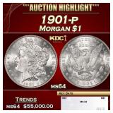 1901-p Morgan Dollar $1 ms64 SEGS