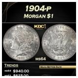 1904-p Morgan Dollar $1 Grades ms64