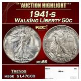 1941-s Walking Liberty Half Dollar 50c ms66 SEGS