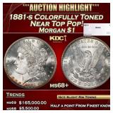 1881-s Morgan Dollar Colorfully Toned Near Top Pop