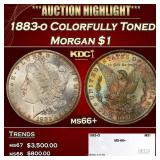 1883-o Morgan Dollar Colorfully Toned  $1 ms66+ SE