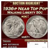 1936-p Walking Liberty Half Dollar Near Top Pop 50