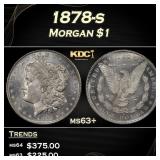 1878-s Morgan Dollar $1 Grades ms63+