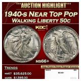1940-s Walking Liberty Half Dollar Near Top Pop 50