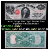 1917 $1 Large Size Legal Tender Note Grades Choice