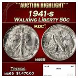 1941-s Walking Liberty Half Dollar 50c ms66 SEGS