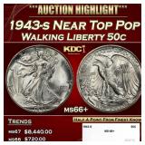 1943-s Walking Liberty Half Dollar Near Top Pop 50