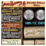 20 Coin SEARS Morgan $1 Roll CC End UNC 1889&CC En
