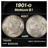 1901-o Morgan Dollar $1 Grades ms65