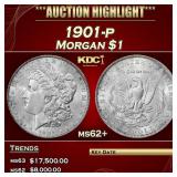 1901-p Morgan Dollar $1 ms62+ USCG