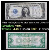 1928B $1 Blue Seal Silver Certificate "Funnyback"