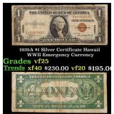 1935A $1 Silver Certificate Hawaii WWII Emergency