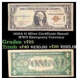 1935A $1 Silver Certificate Hawaii WWII Emergency