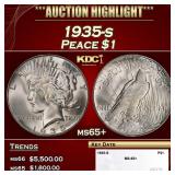 1935-s Peace Dollar $1 ms65+ SEGS