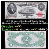 1917 $2 Large Size Legal Tender Note Thomas Jeffer