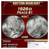 1926-d Peace Dollar $1 ms66 SEGS