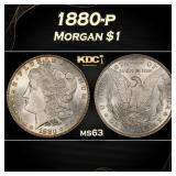 1880-p Morgan Dollar $1 Grades ms63