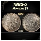 1882-o Morgan Dollar $1 Grades ms63+