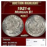 1921-s Morgan Dollar $1 ms65+ SEGS