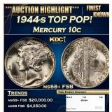 1944-s Mercury Dime TOP POP! 10c ms68+ FSB SEGS