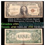 1935A $1 Silver Certificate Hawaii WWII Emergency