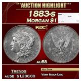 1883-s Morgan Dollar $1 au58 SEGS
