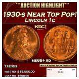 1930-s Lincoln Cent Near Top Pop! 1c ms66+ rd SEGS