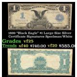 1899 $1 large size Silver Certificate "Black Eagle